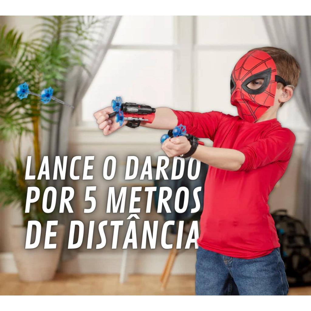 Kit Luva Do Homem Aranha Lança Teia + Máscara COM LED