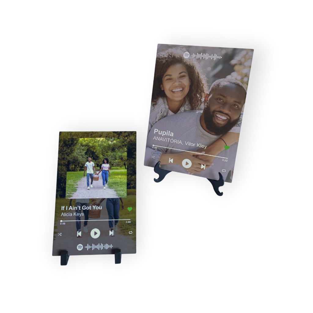 Quadro Placa Spotify Interativa - Personalizada - Com Suporte