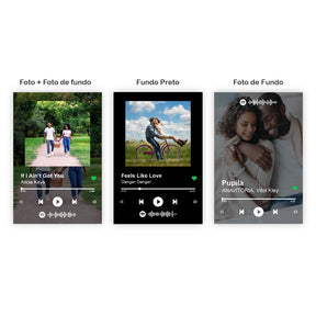 Quadro Placa Spotify Interativa - Personalizada - Com Suporte