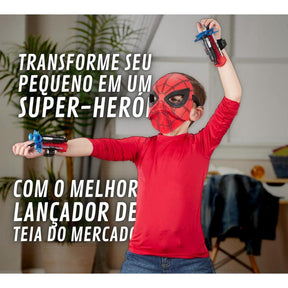 Kit Luva Do Homem Aranha Lança Teia + Máscara COM LED